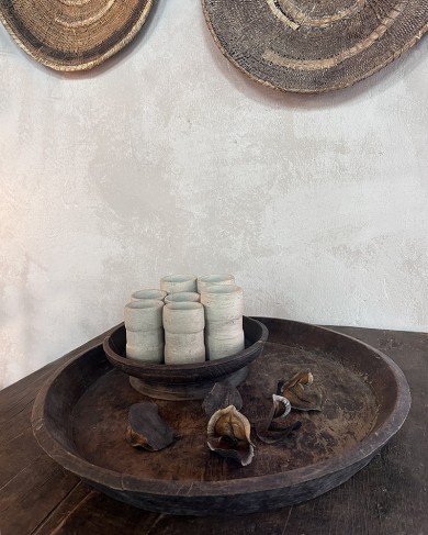 Wood Atmosphère round big tray - unique piece