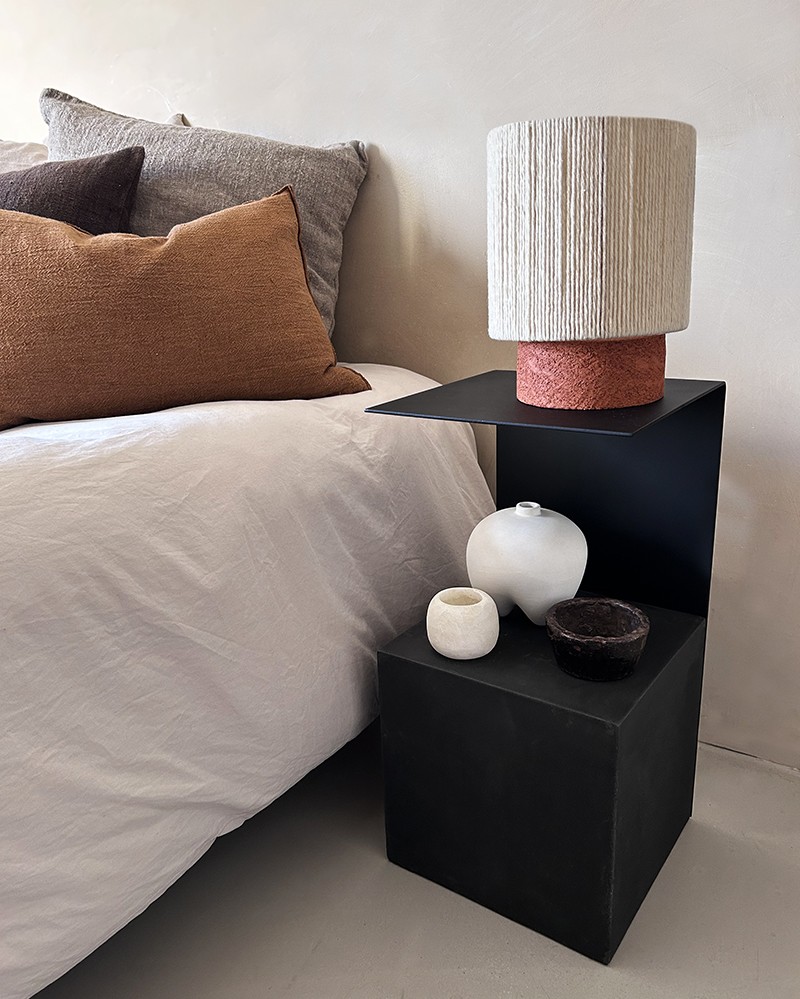 Concrete & metal coffee table