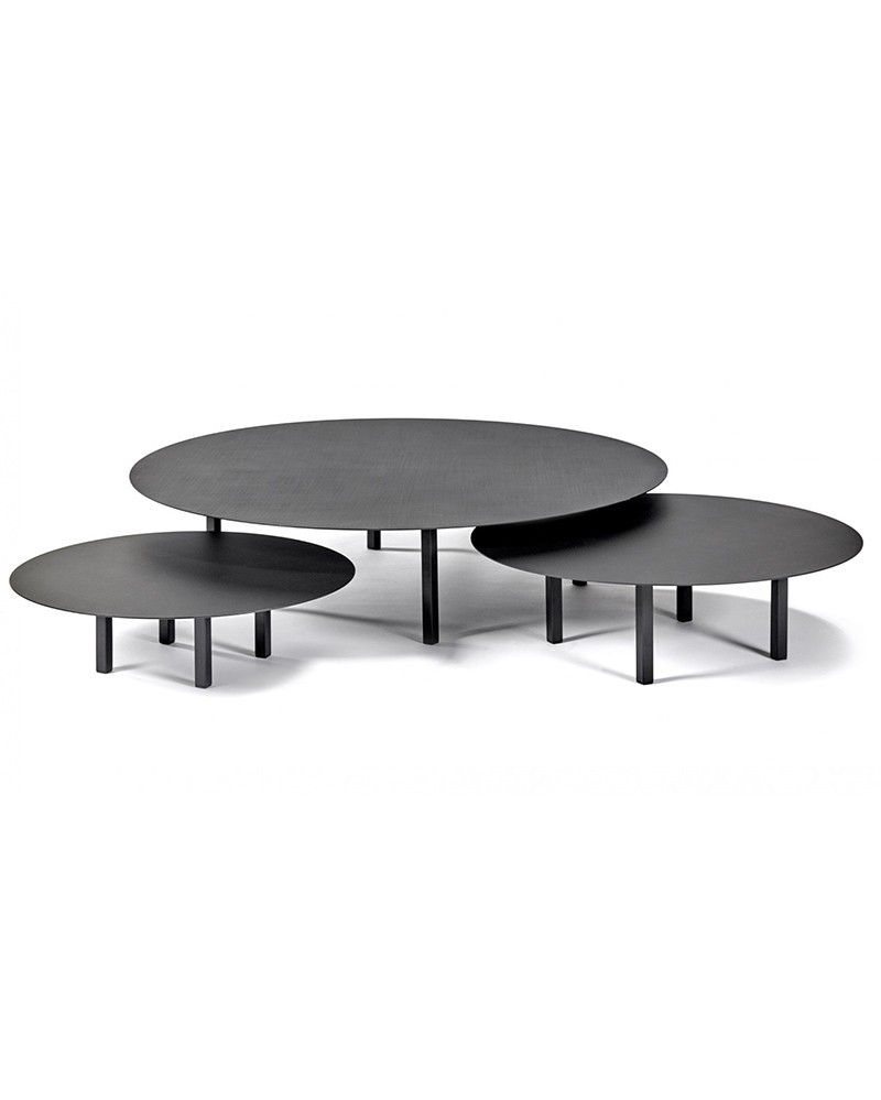 Set of 3 round metal Coffee Tables
