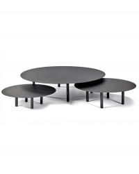 Set of 3 round metal Coffee Tables