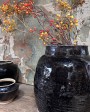 Enameled stoneware Jar Rice Wine