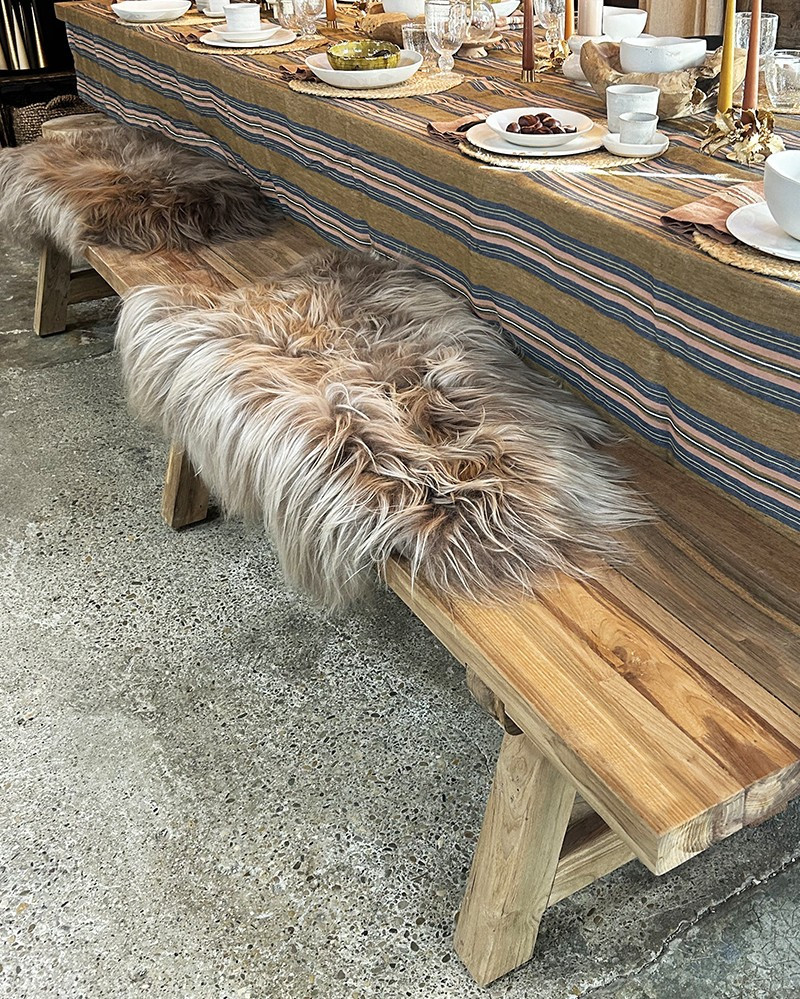 Recycled wood Cantina bench