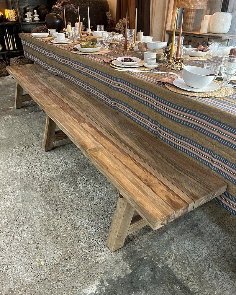 Recycled wood Cantina bench
