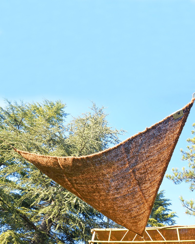 Coconut fibre triangular shade sails