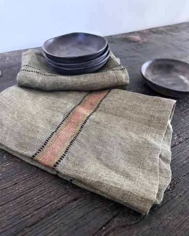 Linen Marie Stripe Napkin by Libeco