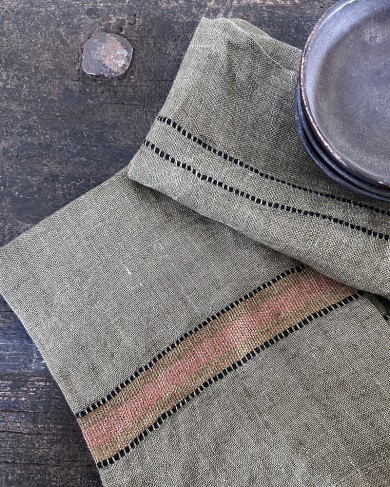 Linen Marie Stripe Napkin by Libeco