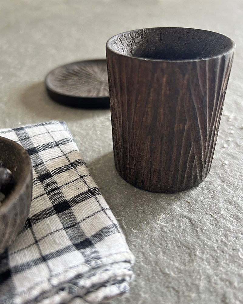 Accessoires de table Kerf en bois de manguier