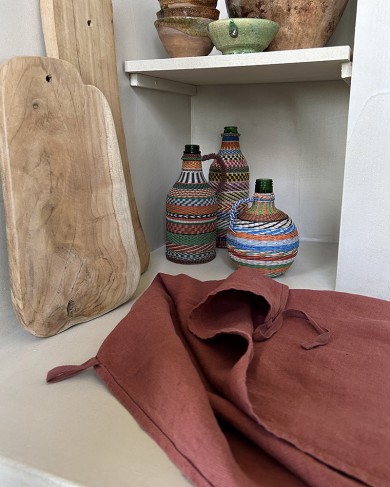 Linen Brick kitchen towel/apron