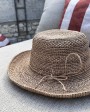 Tea raffia Rose hat - handmade