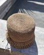 Tea raffia Cam hat - handmade