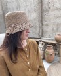 Tea raffia Cam hat - handmade