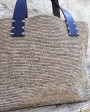 Taupe raffia Assia bag - handmade