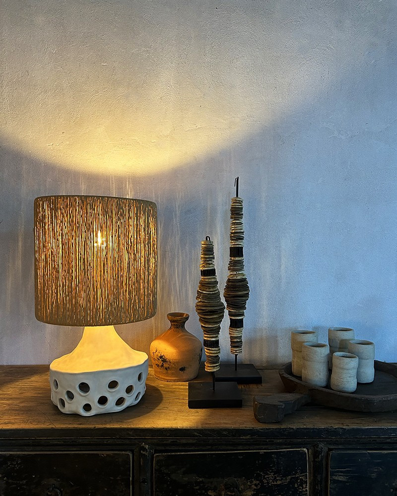 Lampe à poser Oya 02 Brown en grès