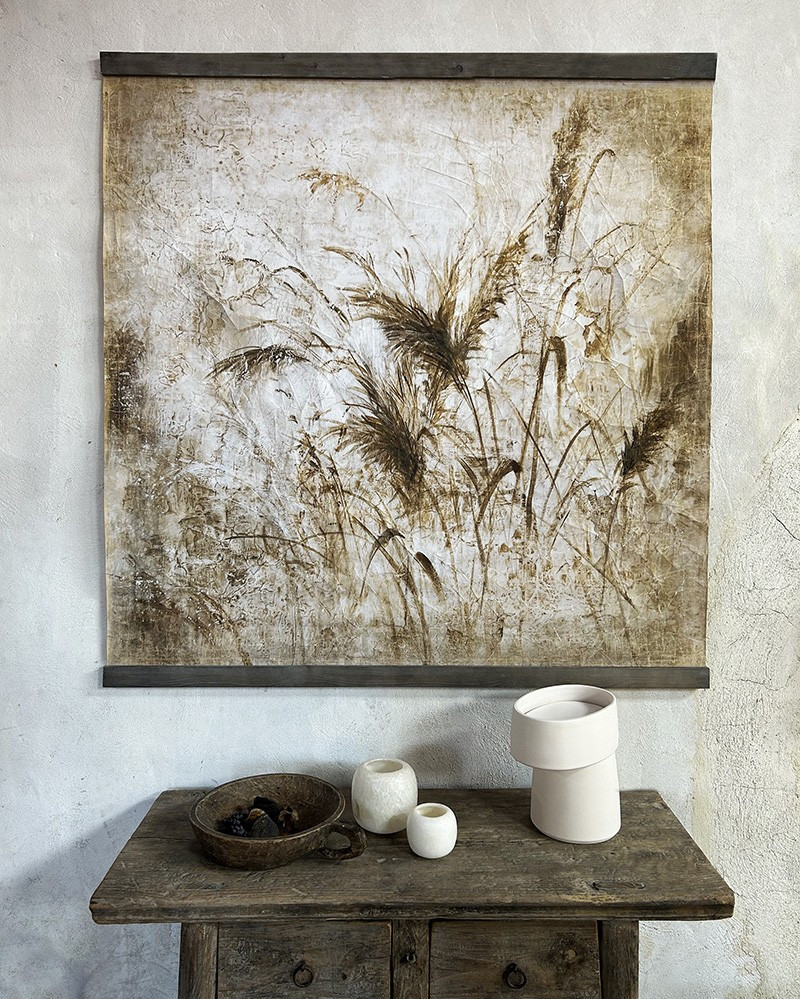Creased paper Plumeros panel - Limited Edition