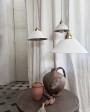 Enamelled sandstone Vanilla Ursule pendant lamp