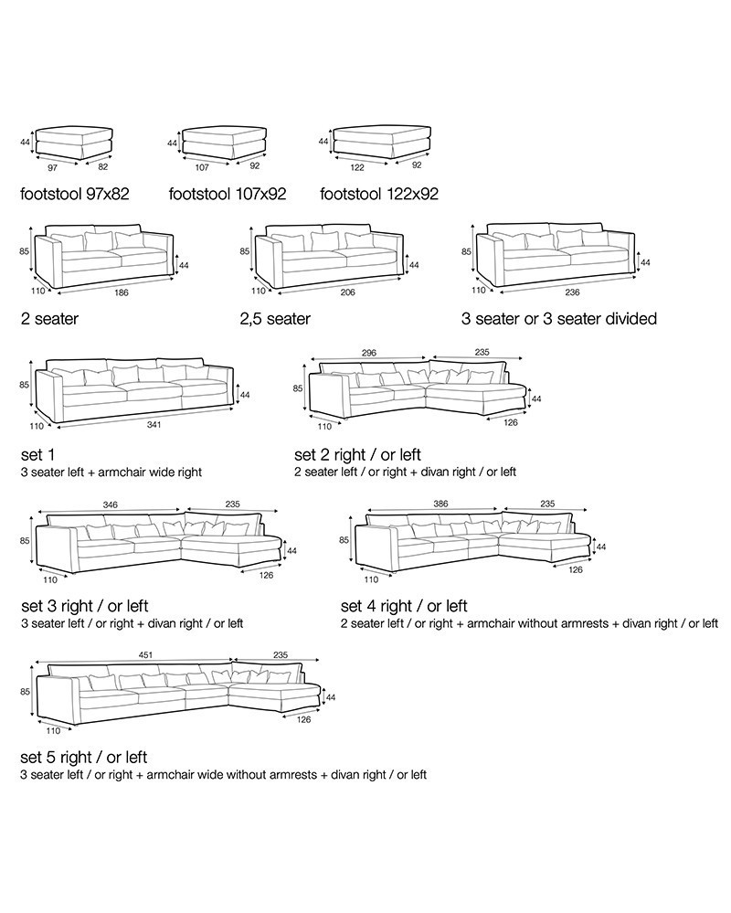 Linen Divan Sofa Heaven 3pl - Modular