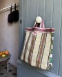 Recycled plastic Beige Stripes shopping bag
