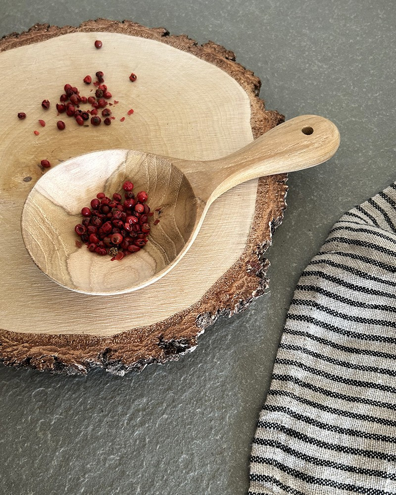 Teak serving spoon