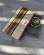 Recycled plastic Beige Stripes pouch