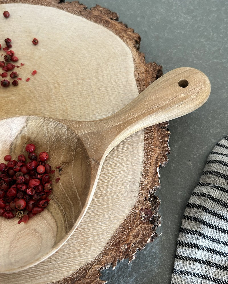 Teak serving spoon