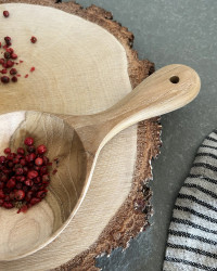 Teak serving spoon