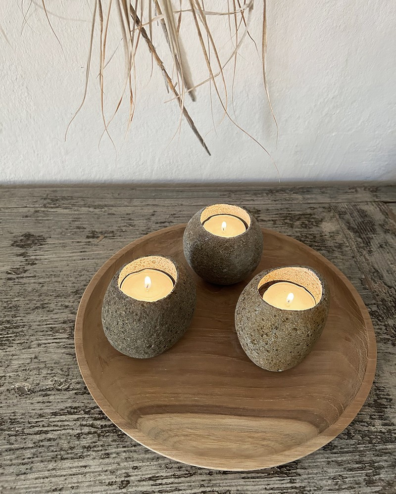 Plateau de décoration en teck