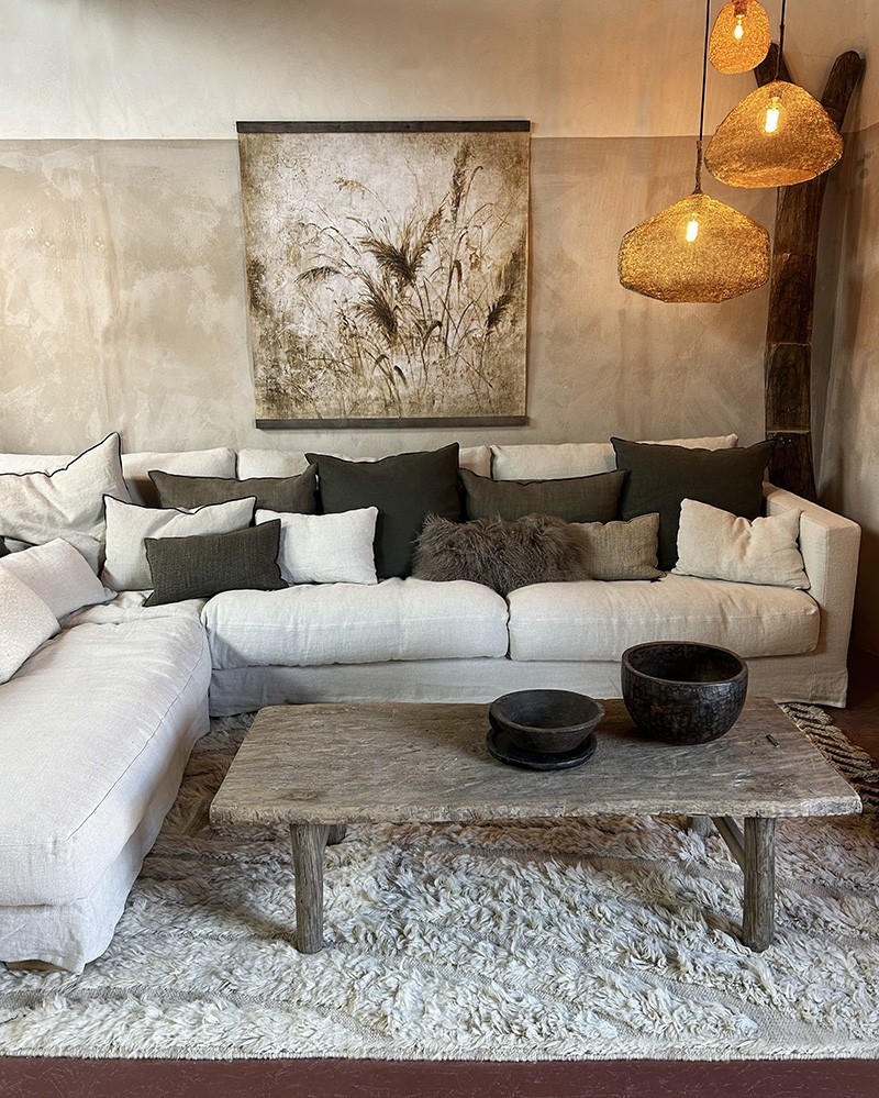 Canapé Set 3 Heaven naturel 6pl en lin