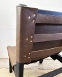 Leather & mango wood Philosophy lounge chair