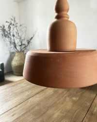 Terracotta Ceramic Pendant Lamp Mlle Louise by The Gentle Factory