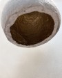Recycled papier-mâché Gourd pendant lamp - unique piece