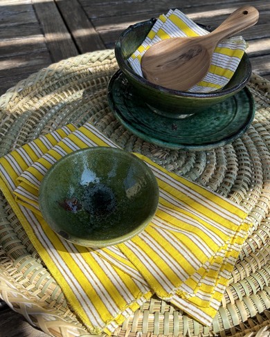Yellow stripes Citrus napkin