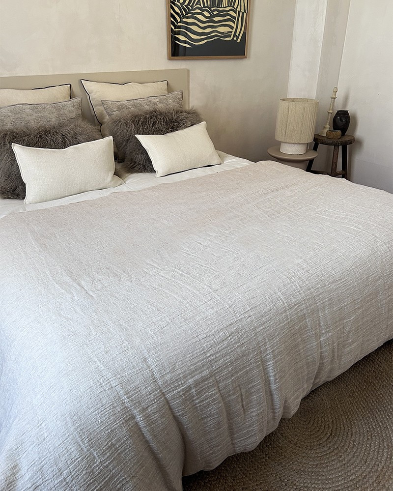 Fior di Latte washed linen crepon Vice Versa Cocoon Duvet Maison de Vacances