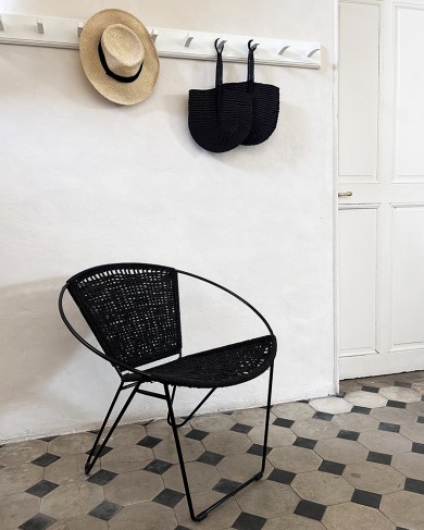 Cotton & metal Kassala lounge chair