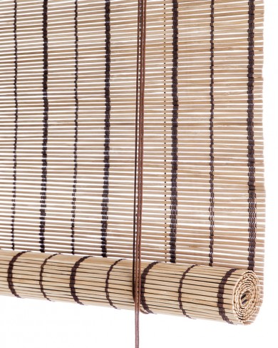 Bamboo Brown Stripes blind roller curtain