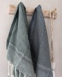 Cotton Towel Mangrove Green & Taïga Blue Indigo