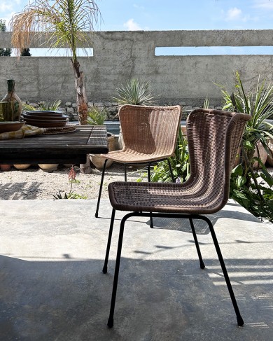 Outside/inside steel & polyfiber Certosa chair