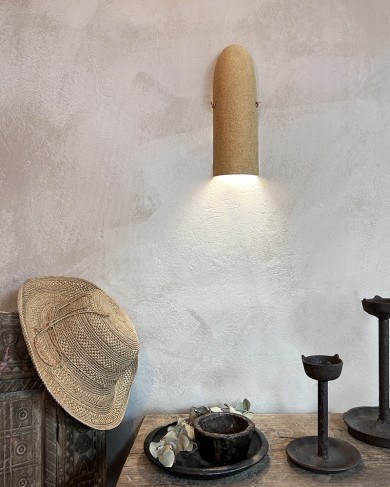 Chamotte sandstone Rosaria wall lamp by La Maison Pernoise x Enamoura