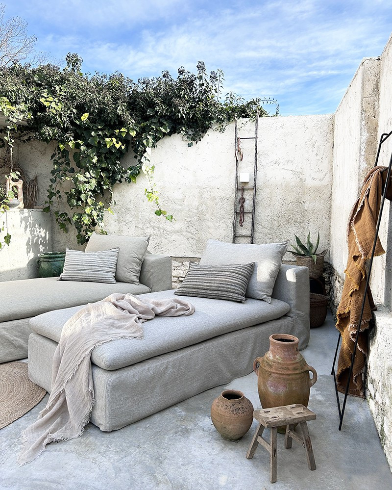 Menorca canvas outside Lounge Sofa XL
