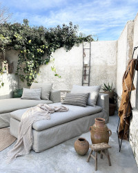 Chauffeuse Lounge XL extérieure en toile Menorca