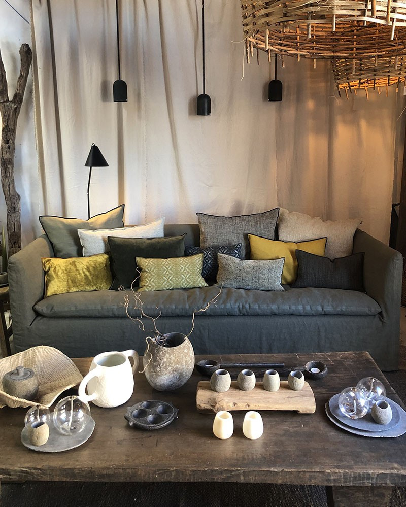 Canapé Boho 240 4pl en Lin Wabi Sabi stoned washed - Composable