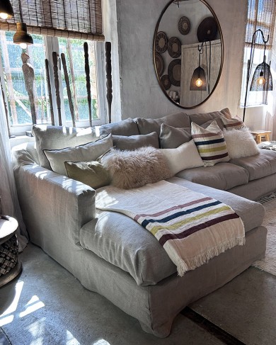 Linen Lounge Sofa BIARRITZ 5PL