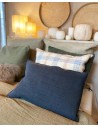 Cushion Vice Versa in Vinatge Linen Canvas Petrol by Maison de Vacances